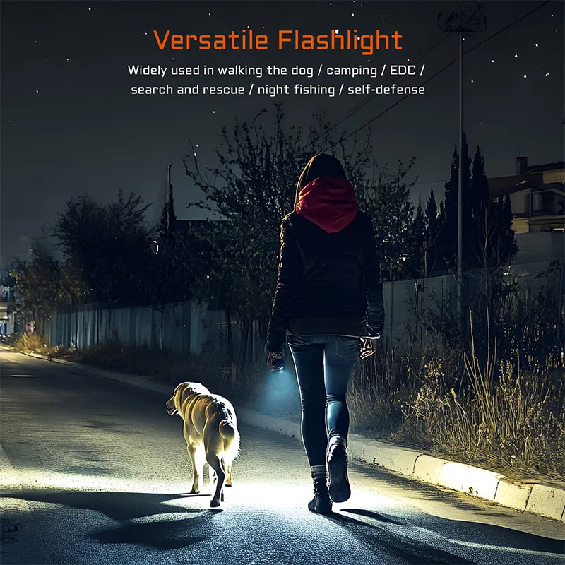 2AA LED flashlight 1600 lumen portable EDC flashlight
USB-C rechargeable battery