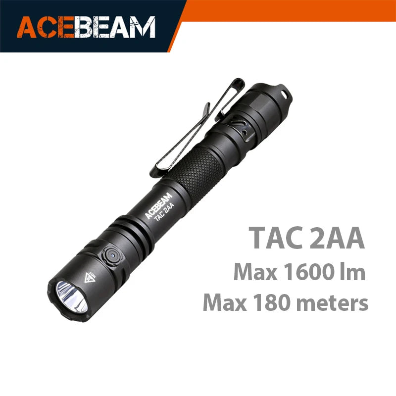2AA LED flashlight 1600 lumen portable EDC flashlight
USB-C rechargeable battery
