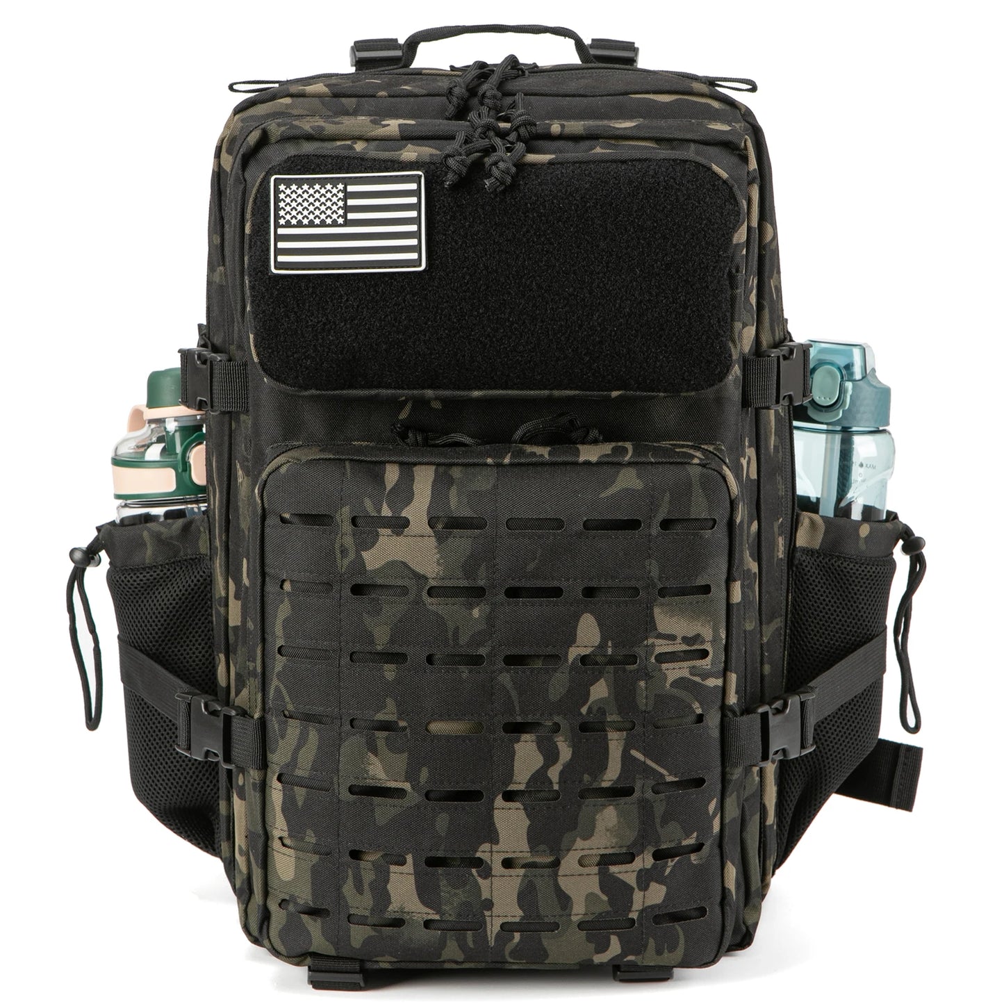 45L Men's and Women's Tactical Camping/Hiking Backpack with Double Cup Holder