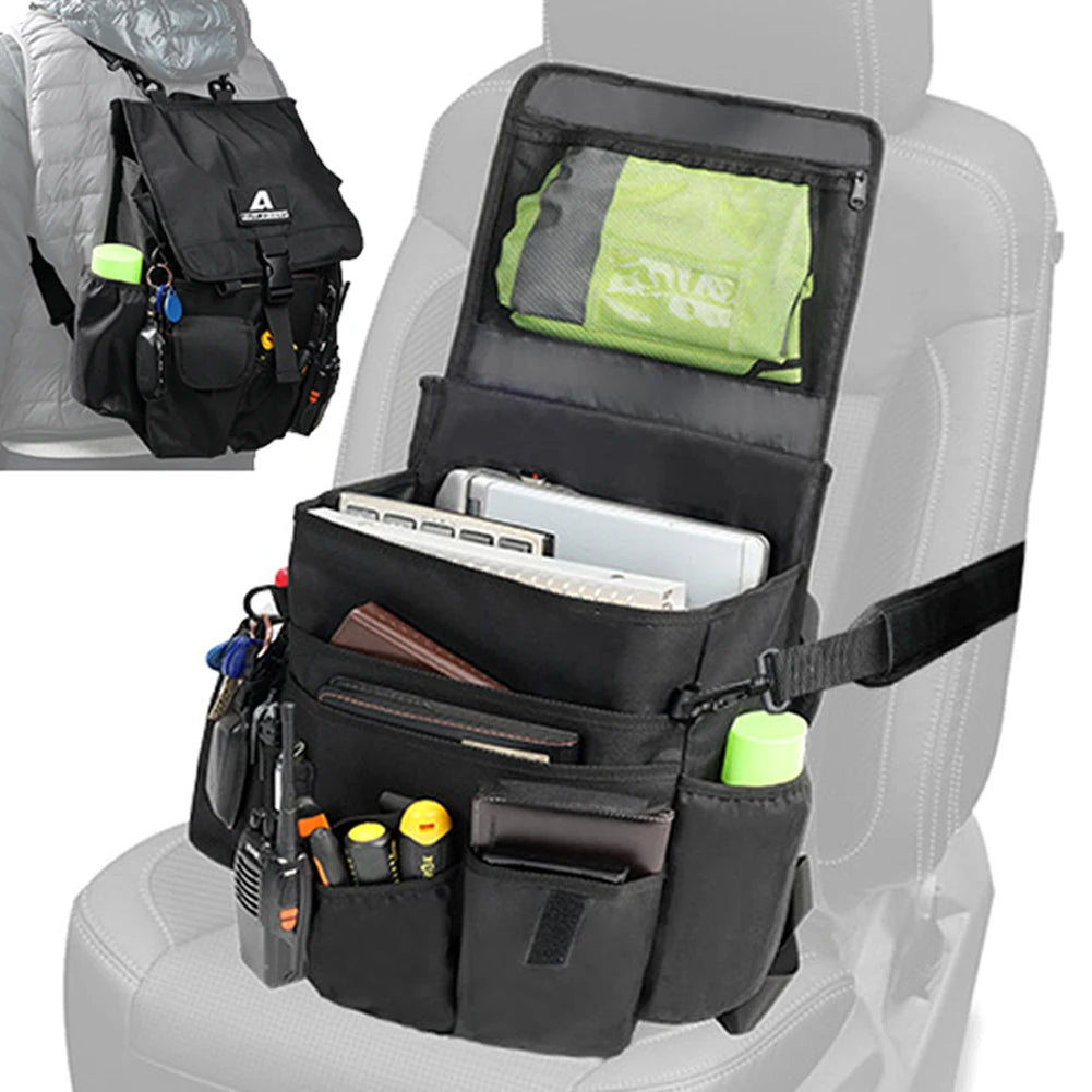 Car Front Seat Patrol Bag Organizer Police Gear Duty Storage Tactical Molle Back
