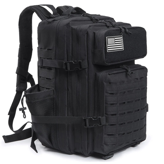 45L Men's and Women's Tactical Camping/Hiking Backpack with Double Cup Holder