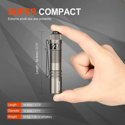 AA EDC Flashlight 1000 Lumens High CRI90 USB-C Rechargeable
