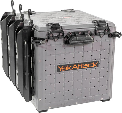 13" x 13" Fishing Crate with 3 Rod Holders - Battleship Grey