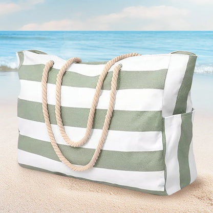 Beach Tote Bag Large  Waterproof, Sand-Proof Overnight Bag for Women