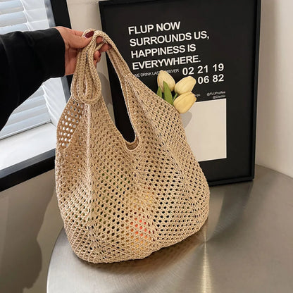 Women Large Capacity Summer Mesh Beach Bag