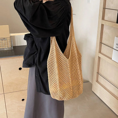 Women Large Capacity Summer Mesh Beach Bag