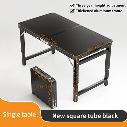 Outdoor table, portable folding table/chairs with handle