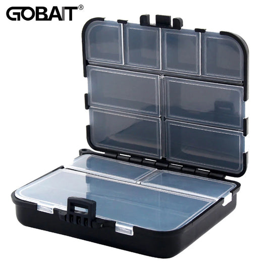 Portable Plastic Fishing Tackle Box- 2 Layers-12 Individual Spaces Container
