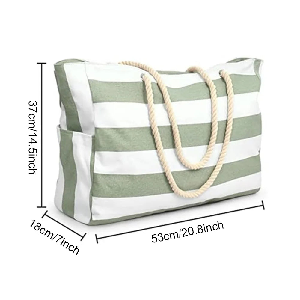 Beach Tote Bag Large  Waterproof, Sand-Proof Overnight Bag for Women