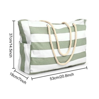 Beach Tote Bag Large  Waterproof, Sand-Proof Overnight Bag for Women