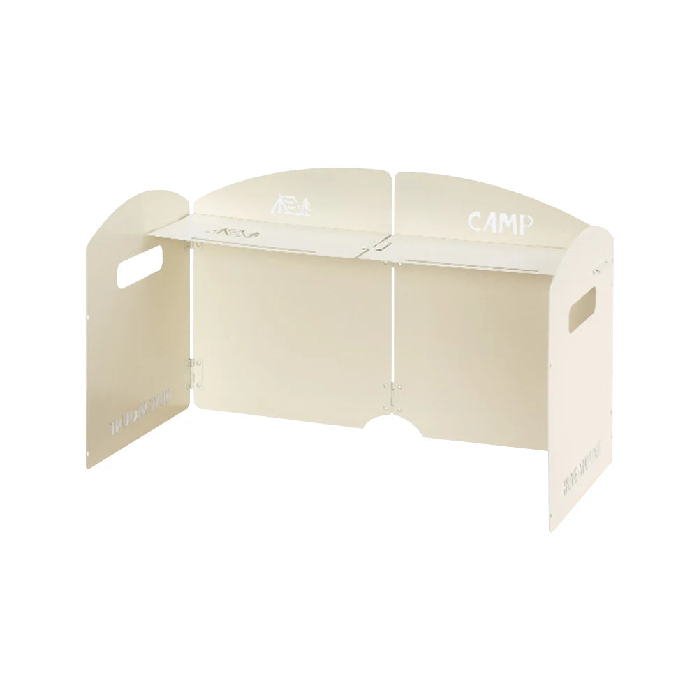 Foldable Camping Gas Stove Windshield with Storage Layer