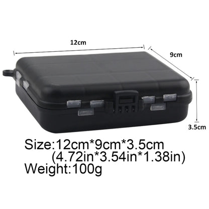 Portable Plastic Fishing Tackle Box- 2 Layers-12 Individual Spaces Container