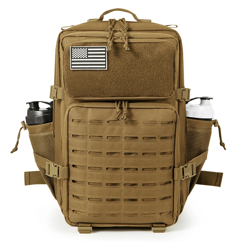 45L Men's and Women's Tactical Camping/Hiking Backpack with Double Cup Holder