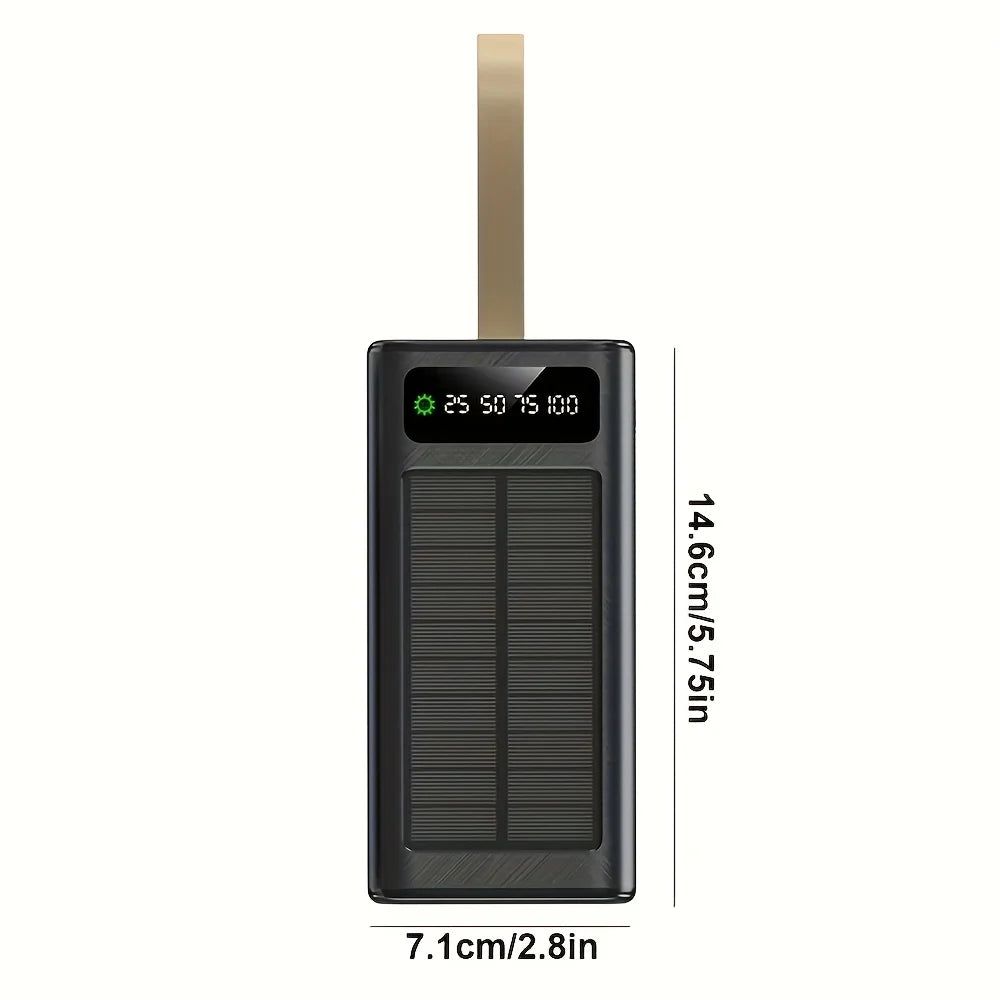 60000mAh large-capacity hanging solar charger, with LED power indicator, 7 input/output ports.