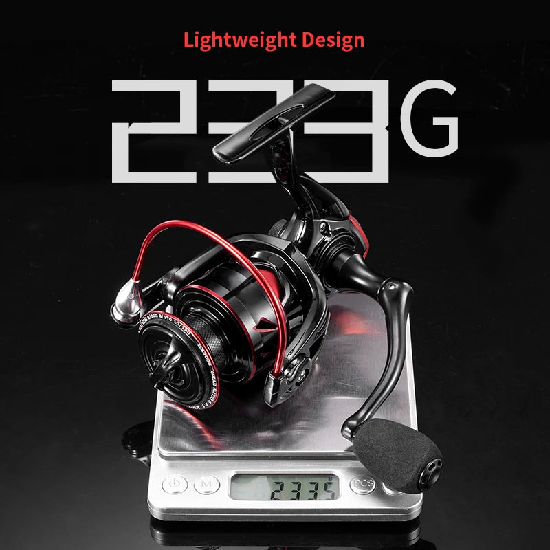 Fishing Spinning Reel 5.2:1 Black Red 10kg
