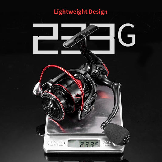 Fishing Spinning Reel 5.2:1 Black Red 10kg