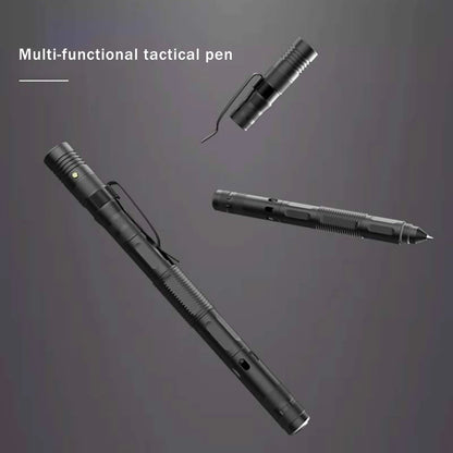 Multifunctional Ballpoint Pen With 100LM Flashlight Tactical Self-Defense Pen Fragile Window Breaker EDC Outdoor Survival Tool