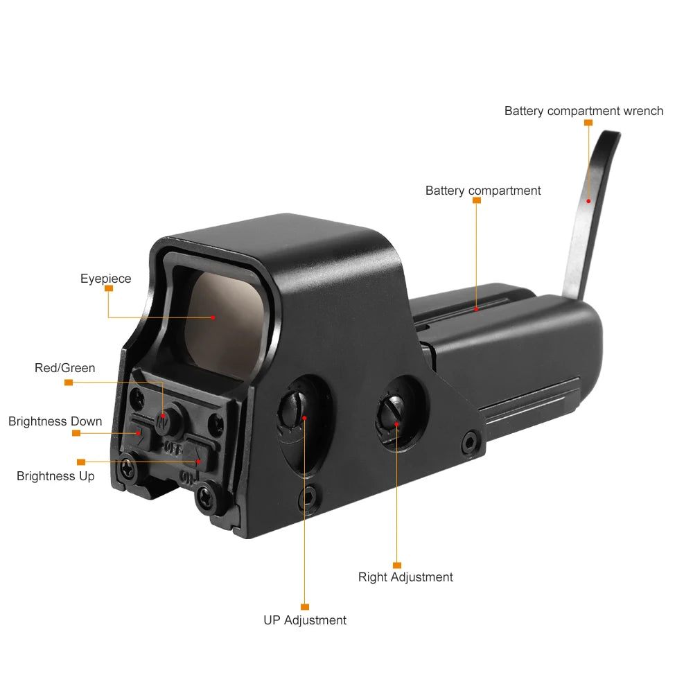 Red/Green Dot Holographic Sight Hunting Reflex 551 552 553 558