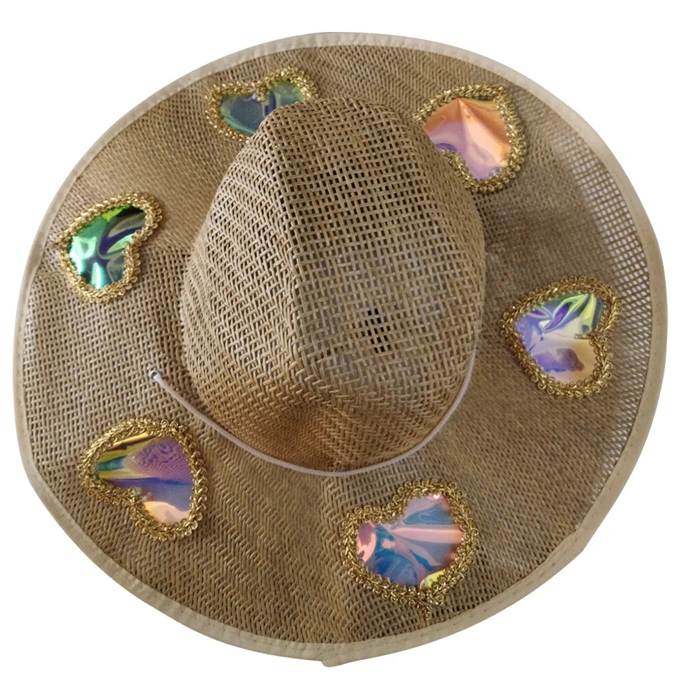 Straw Prism Suncatcher Beach hat for Women