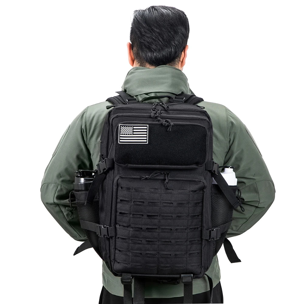 45L Men's and Women's Tactical Camping/Hiking Backpack with Double Cup Holder