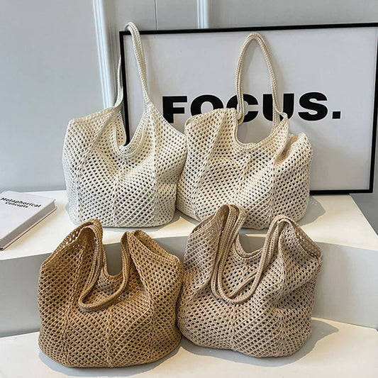 Women Large Capacity Summer Mesh Beach Bag