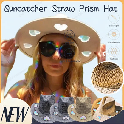 Straw Prism Suncatcher Beach hat for Women