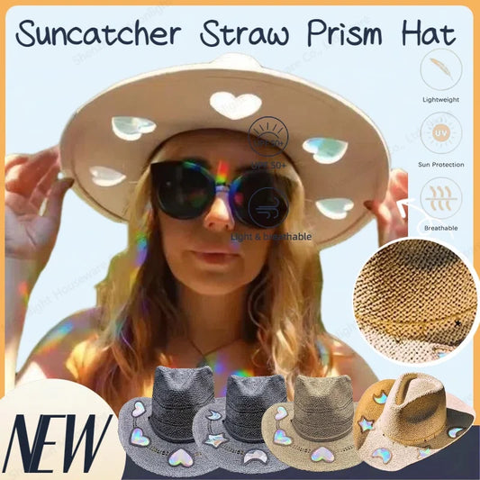 Straw Prism Suncatcher Beach hat for Women