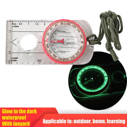 Luminous Compass High Accuracy Waterproof Compass with Magnifier