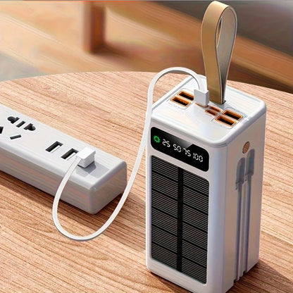60000mAh large-capacity hanging solar charger, with LED power indicator, 7 input/output ports.