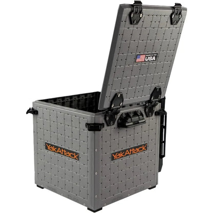 13" x 13" Fishing Crate with 3 Rod Holders - Battleship Grey