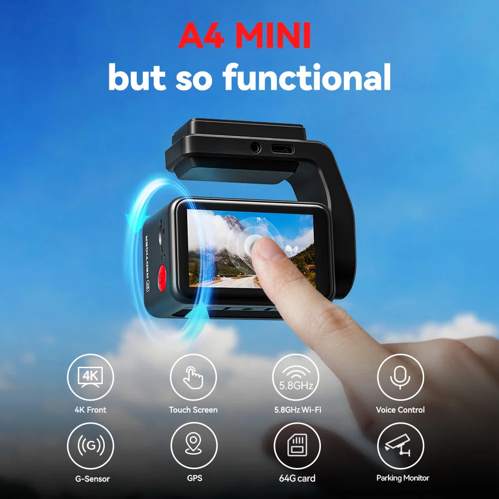 Dash Camera Front and Rear 4k Dash Cam  Drive Recorder 24H Parking Mode