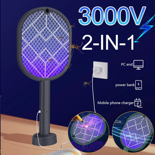 Electric 2-in-1USB Rechargeable Mosquito/Fly Zapper