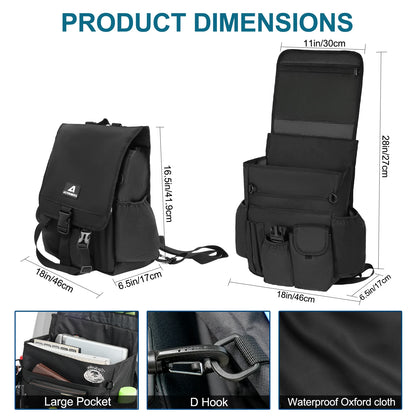 Car Front Seat Patrol Bag Organizer Police Gear Duty Storage Tactical Molle Back