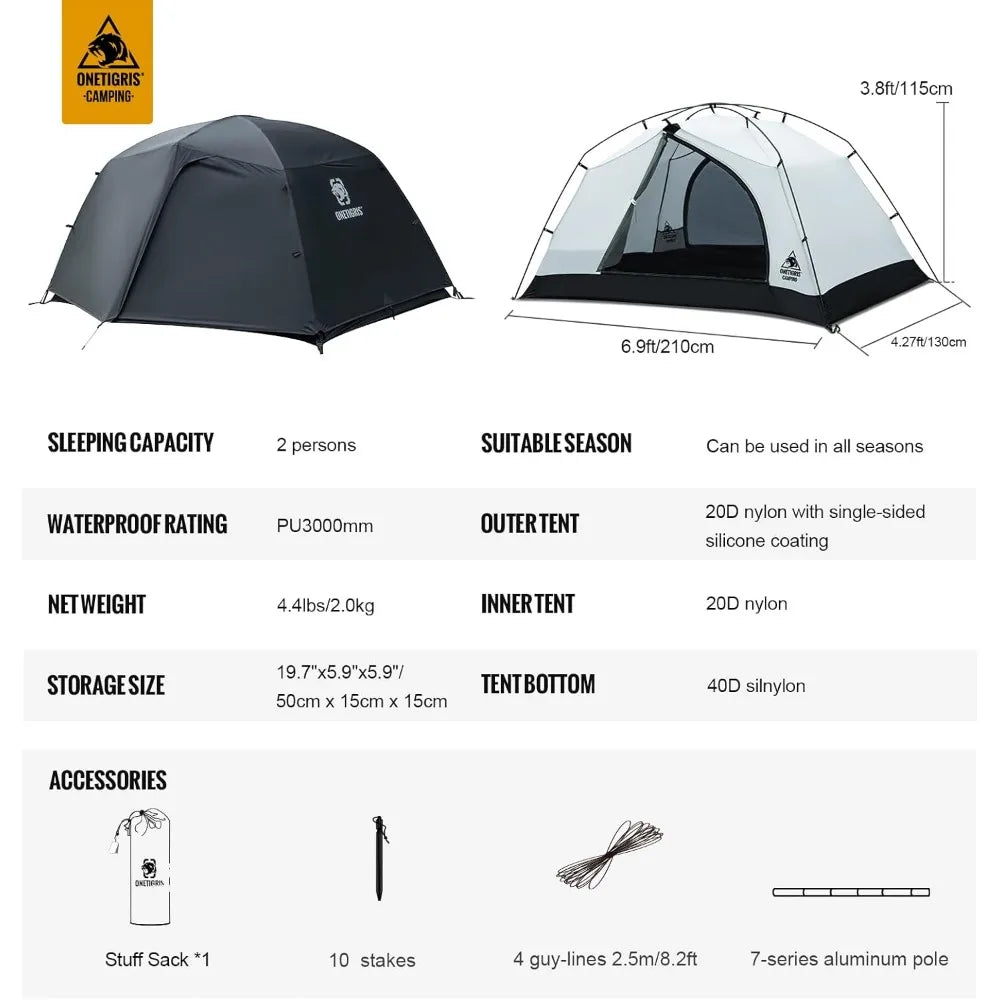 OneTigris Stella 4 Season Camping Tent - 2-Person