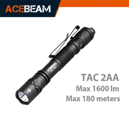 2AA LED flashlight 1600 lumen portable EDC flashlight 
USB-C rechargeable battery