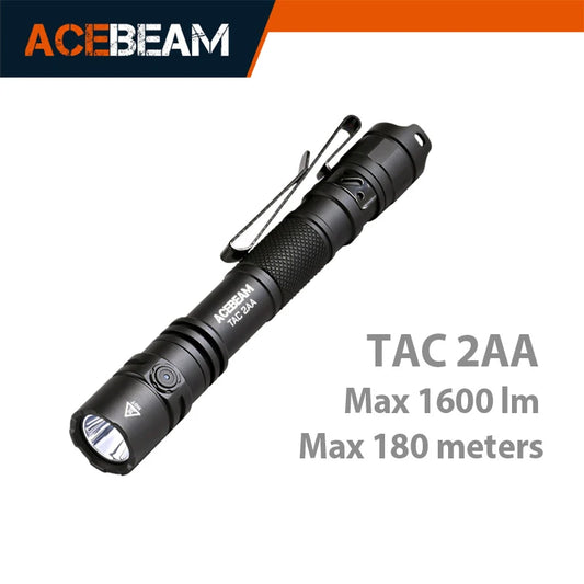 2AA LED flashlight 1600 lumen portable EDC flashlight 
USB-C rechargeable battery