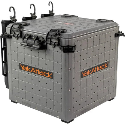 13" x 13" Fishing Crate with 3 Rod Holders - Battleship Grey