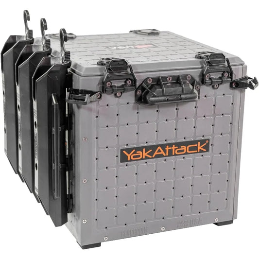 13" x 13" Fishing Crate with 3 Rod Holders - Battleship Grey