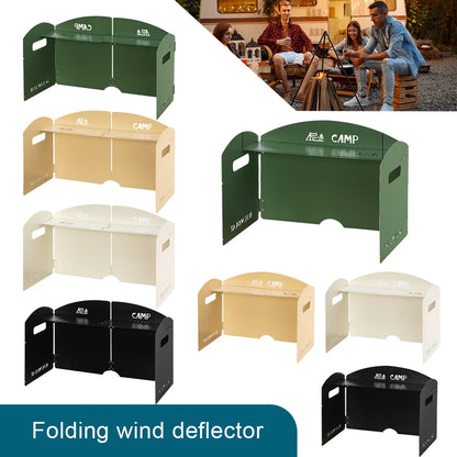 Foldable Camping Gas Stove Windshield with Storage Layer