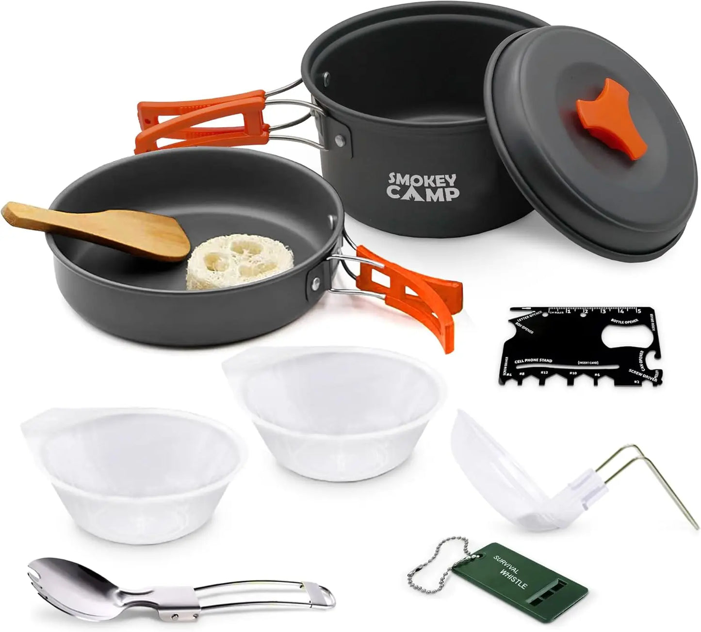 Camping Cookware Mess Kit Set with Stove