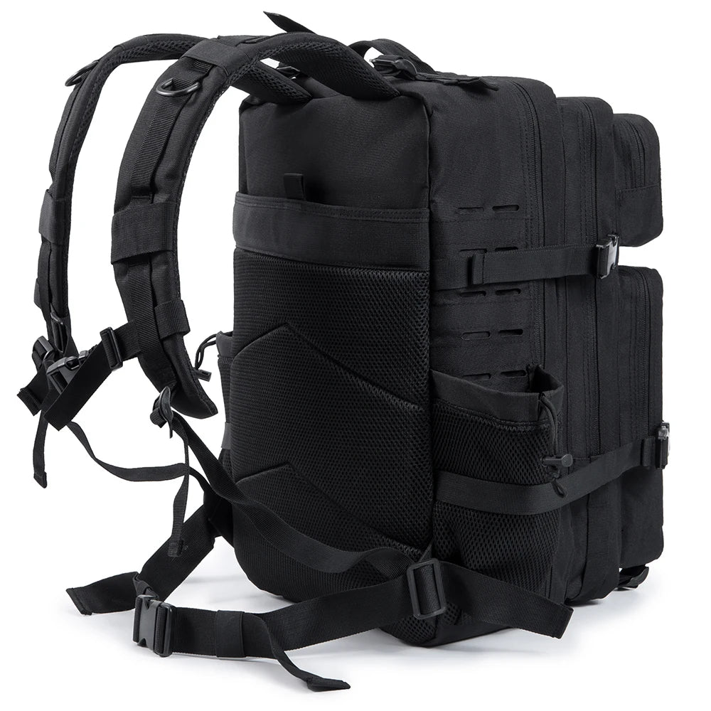 45L Men's and Women's Tactical Camping/Hiking Backpack with Double Cup Holder