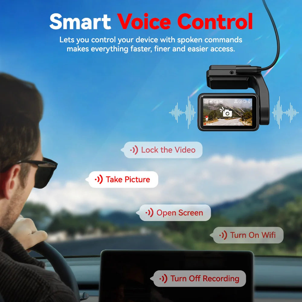 Dash Camera Front and Rear 4k Dash Cam  Drive Recorder 24H Parking Mode
