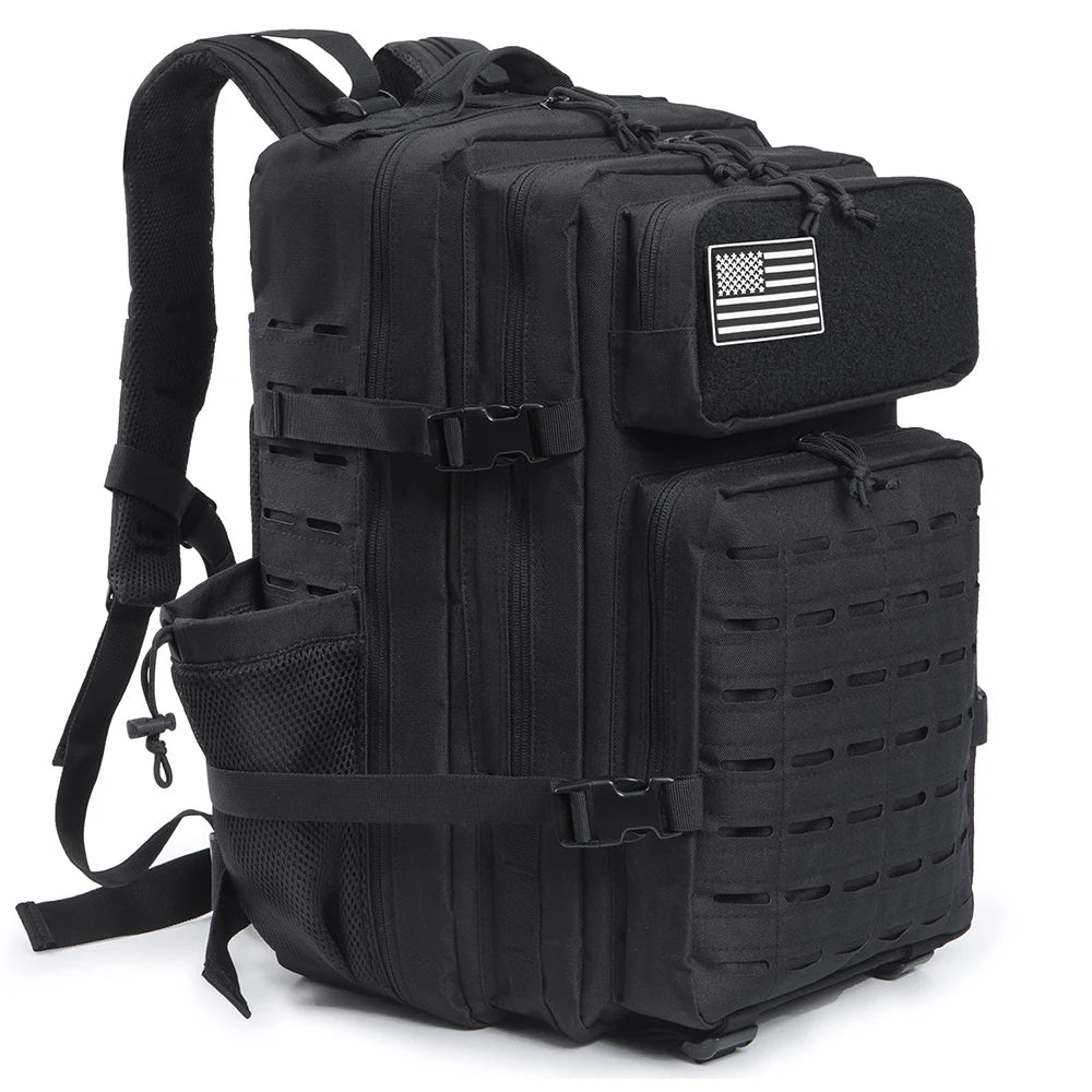 45L Men's and Women's Tactical Camping/Hiking Backpack with Double Cup Holder