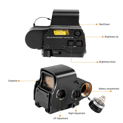 Red/Green Dot Holographic Sight Hunting Reflex 551 552 553 558