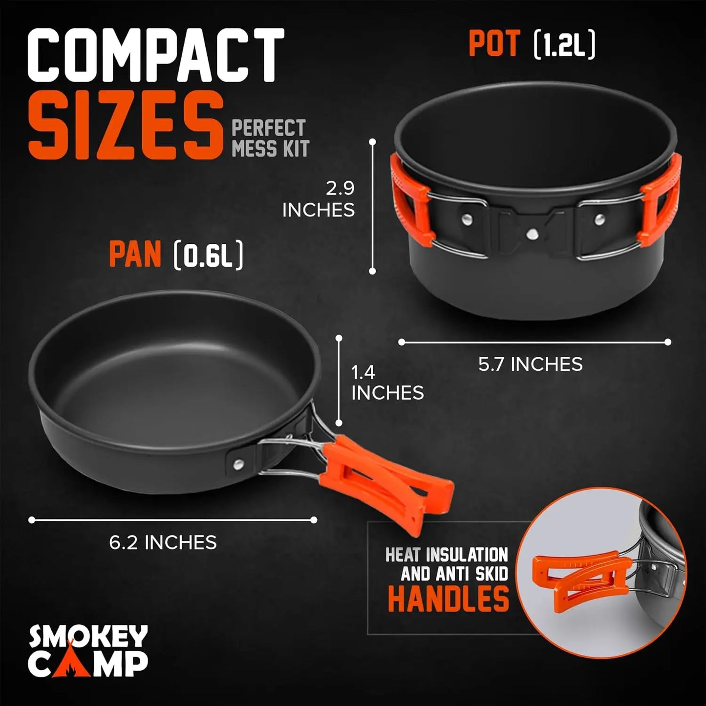 Camping Cookware Mess Kit Set with Stove
