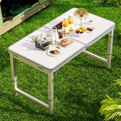 Outdoor table, portable folding table/chairs with handle