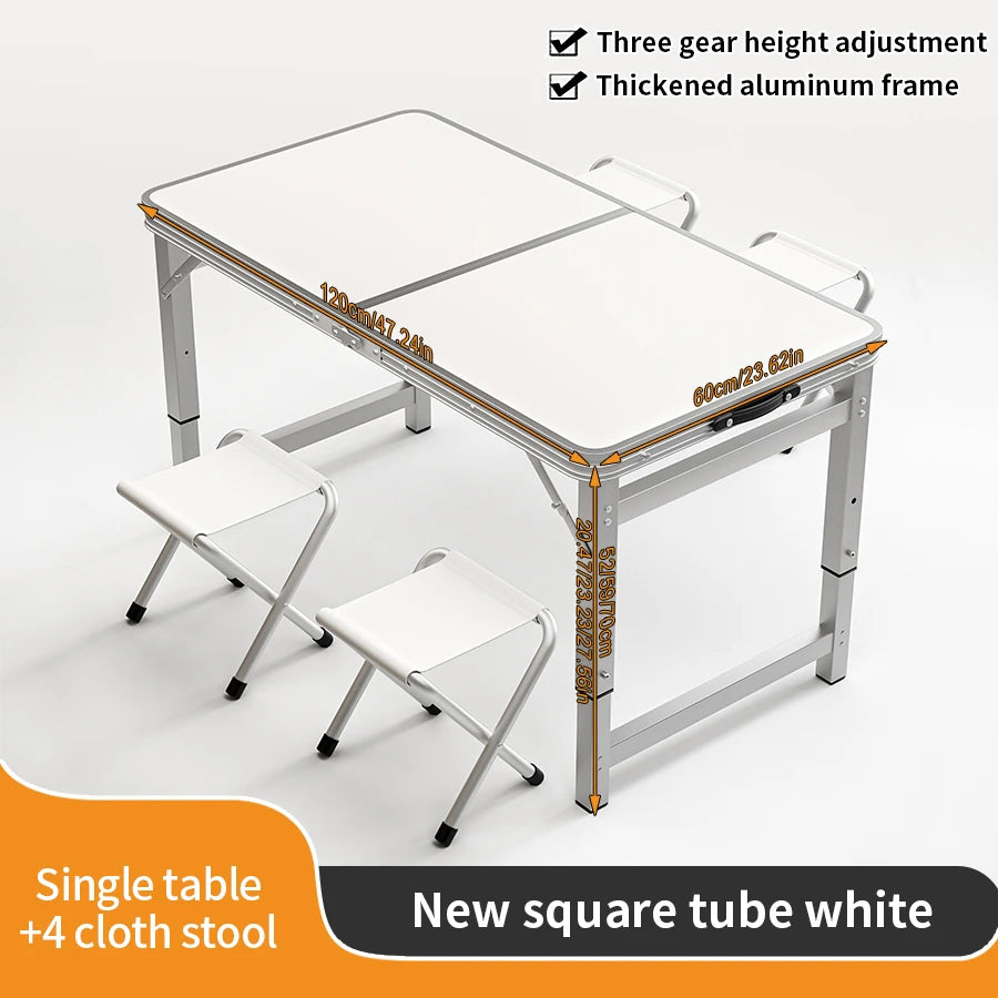 Outdoor table, portable folding table/chairs with handle