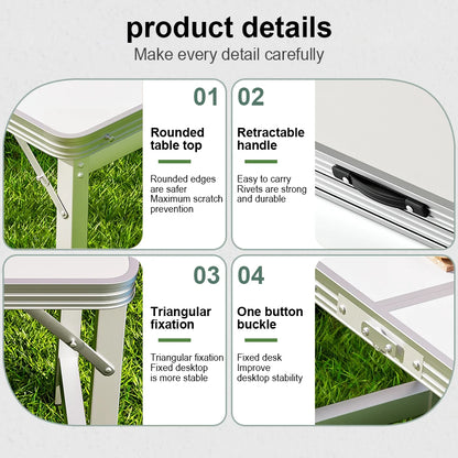 Outdoor table, portable folding table/chairs with handle