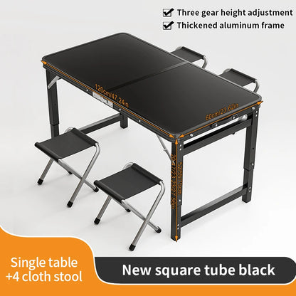 Outdoor table, portable folding table/chairs with handle